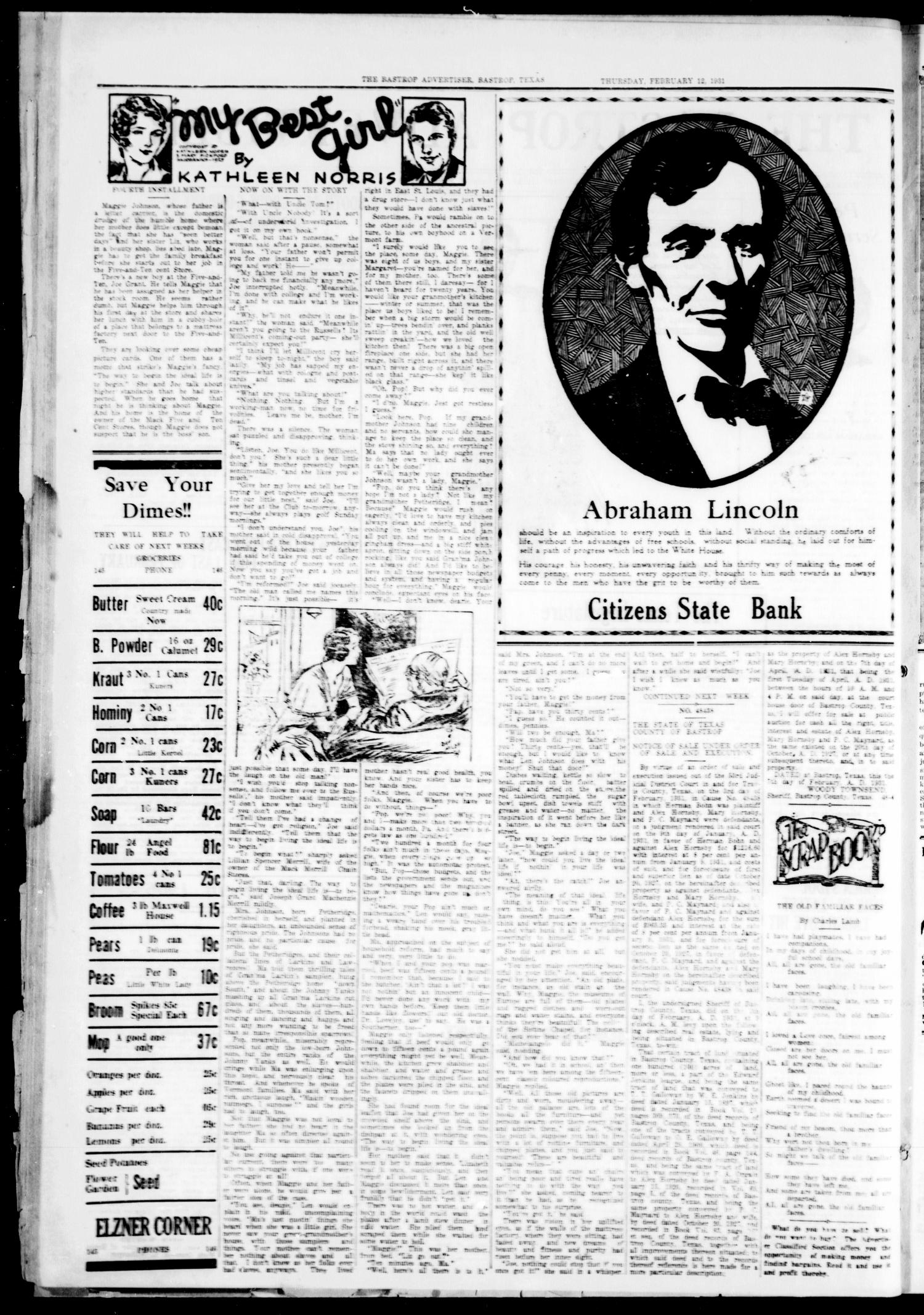 The Bastrop Advertiser (Bastrop, Tex.), Vol. 77, No. 48, Ed. 1 Thursday, February 12, 1931
                                                
                                                    [Sequence #]: 2 of 8
                                                