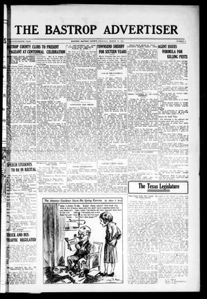 The Bastrop Advertiser (Bastrop, Tex.), Vol. 78, No. 1, Ed. 1 Thursday, March 19, 1931