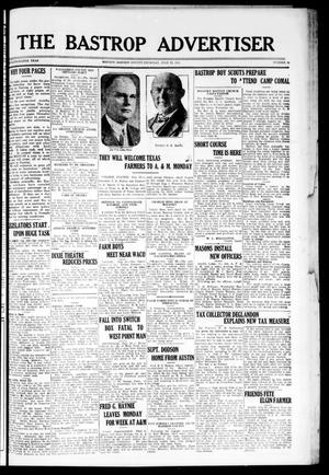 The Bastrop Advertiser (Bastrop, Tex.), Vol. 78, No. 19, Ed. 1 Thursday, July 23, 1931