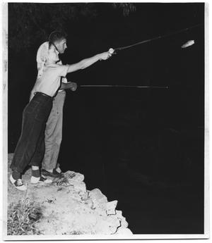 [Photograph of a Couple Night Fishing]