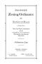 Pamphlet: A Zoning Ordinance: For the City of Dallas