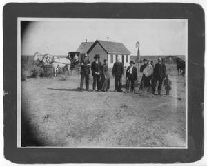 [Early homestead family]