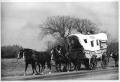 Photograph: Texas Sesquicentennial Wagon Train on Its Way from Sinton to Robstown