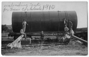 Primary view of object titled '[Texas Wholesale Company railroad car #1]'.