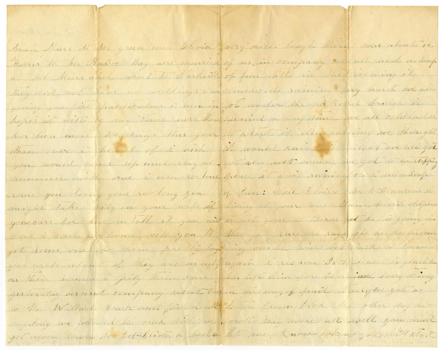 [Letter from Mollie Dodd to Elvira Moore, April 1, 1860]
                                                
                                                    [Sequence #]: 2 of 4
                                                