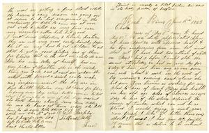 Primary view of object titled '[Letter from E. D. Tarpley to Charles Moore, June 18, 1863]'.