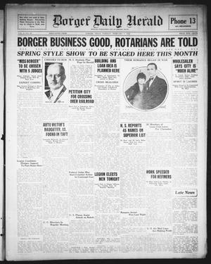 Borger Daily Herald (Borger, Tex.), Vol. 2, No. 65, Ed. 1 Tuesday, February 7, 1928
