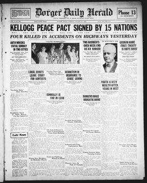 Borger Daily Herald (Borger, Tex.), Vol. 2, No. 236, Ed. 1 Monday, August 27, 1928