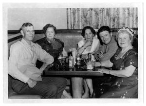 Fred Salmon, Tad Lucas, Buck Lucas, and Ruth Roach Salmon, c. 1950