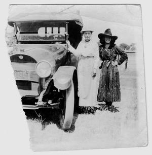 Ruth Roach With a Another Lady and a Car