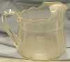 Physical Object: small glass water pitcher