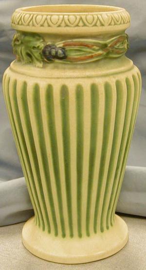 small green and yellow vase
