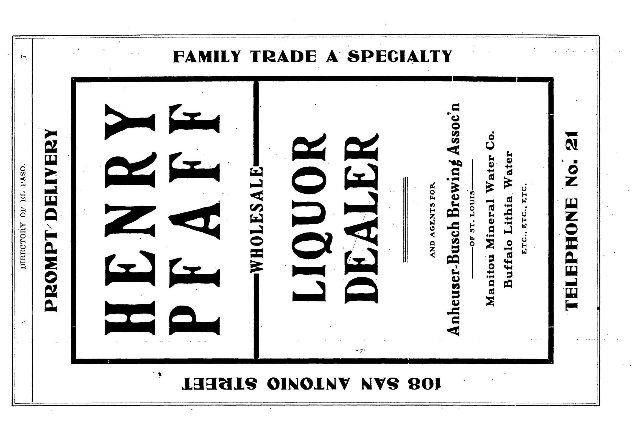 John F. Worley & Co.'s El Paso Directory for 1906
                                                
                                                    7
                                                
