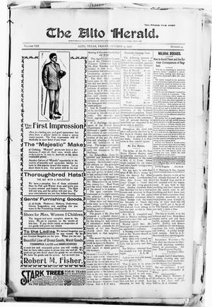 The Alto Herald (Alto, Tex.), Vol. 8, No. 44, Ed. 1 Friday, October 9, 1908