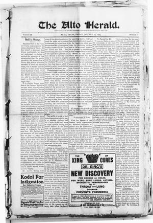 The Alto Herald (Alto, Tex.), Vol. 9, No. 8, Ed. 1 Friday, January 29, 1909