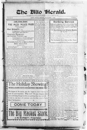 The Alto Herald (Alto, Tex.), Vol. 10, No. 1, Ed. 1 Friday, December 3, 1909