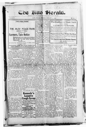 The Alto Herald (Alto, Tex.), Vol. 10, No. 10, Ed. 1 Friday, February 11, 1910