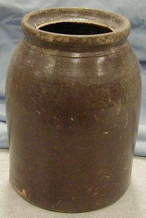 brown jug with no top