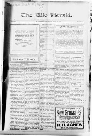The Alto Herald (Alto, Tex.), Vol. 10, No. 34, Ed. 1 Thursday, July 28, 1910