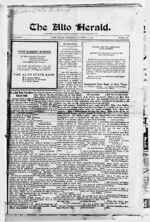 The Alto Herald (Alto, Tex.), Vol. 10, No. 46, Ed. 1 Thursday, October 20, 1910