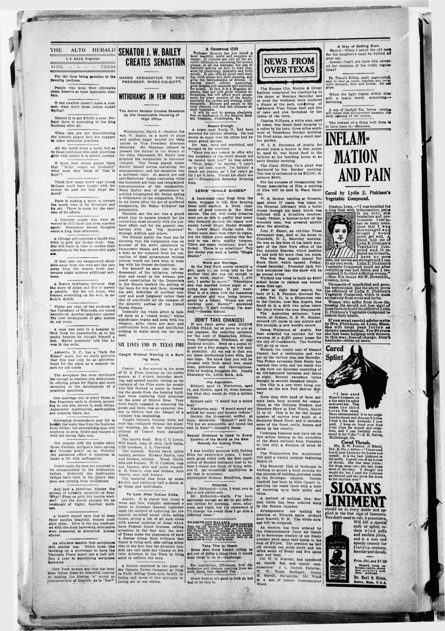 The Alto Herald (Alto, Tex.), Vol. 11, No picture