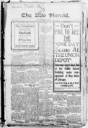 The Alto Herald (Alto, Tex.), Vol. 11, No. 39, Ed. 1 Thursday, August 31, 1911