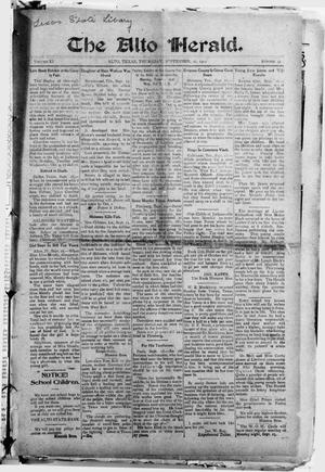 The Alto Herald (Alto, Tex.), Vol. 11, No. 42, Ed. 1 Thursday, September 21, 1911