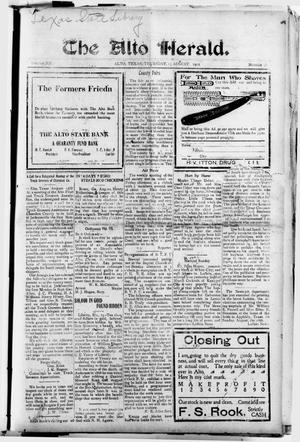 The Alto Herald (Alto, Tex.), Vol. 12, No. 38, Ed. 1 Thursday, August 15, 1912