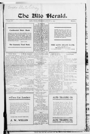The Alto Herald (Alto, Tex.), Vol. 14, No. 5, Ed. 1 Thursday, January 22, 1914
