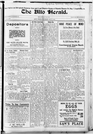 The Alto Herald (Alto, Tex.), Vol. 15, No. 20, Ed. 1 Thursday, May 6, 1915