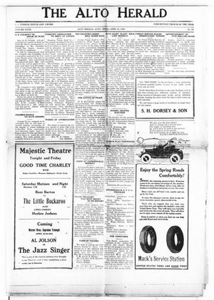 The Alto Herald (Alto, Tex.), Vol. 27, No. 50, Ed. 1 Thursday, April 12, 1928