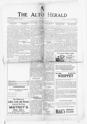 The Alto Herald (Alto, Tex.), Vol. 28, No. 14, Ed. 1 Thursday, October 11, 1928