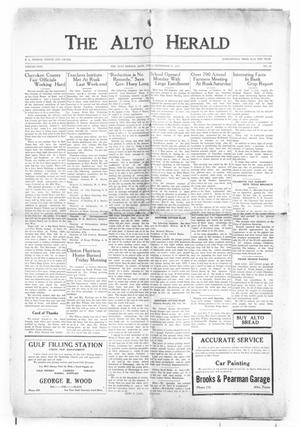The Alto Herald (Alto, Tex.), Vol. 31, No. 19, Ed. 1 Thursday, September 10, 1931