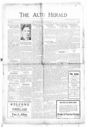 The Alto Herald (Alto, Tex.), Vol. 31, No. 22, Ed. 1 Thursday, October 1, 1931