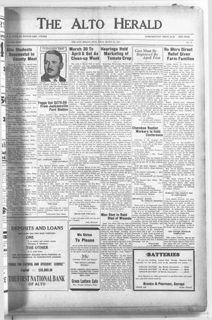 The Alto Herald (Alto, Tex.), Vol. 34, No. 49, Ed. 1 Thursday, March 28, 1935