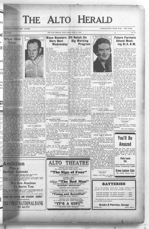 The Alto Herald (Alto, Tex.), Vol. 34, No. 52, Ed. 1 Thursday, April 18, 1935
