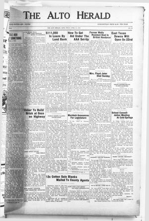 The Alto Herald (Alto, Tex.), Vol. 35, No. 51, Ed. 1 Thursday, April 16, 1936