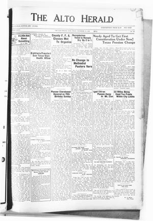 The Alto Herald (Alto, Tex.), Vol. 36, No. 29, Ed. 1 Thursday, November 12, 1936