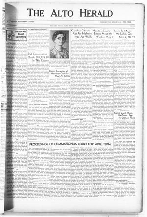 The Alto Herald (Alto, Tex.), Vol. 36, No. 52, Ed. 1 Thursday, April 22, 1937