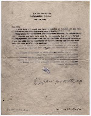 [Letter from Dr. Edwin D. Moten to Don Moten, October 24, 1943]