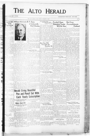 The Alto Herald (Alto, Tex.), Vol. 37, No. 30, Ed. 1 Thursday, November 18, 1937