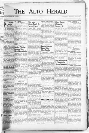 The Alto Herald (Alto, Tex.), Vol. 38, No. 49, Ed. 1 Friday, April 14, 1939