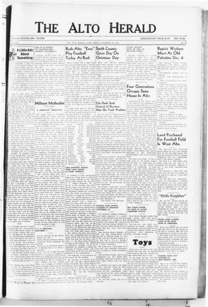 The Alto Herald (Alto, Tex.), Vol. 39, No. 30, Ed. 1 Thursday, November 30, 1939