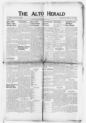 The Alto Herald (Alto, Tex.), Vol. 40, No. 17, Ed. 1 Thursday, August 29, 1940