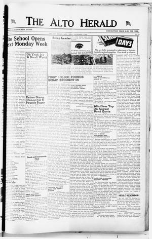 The Alto Herald (Alto, Tex.), Vol. 42, No. 17, Ed. 1 Thursday, September 3, 1942