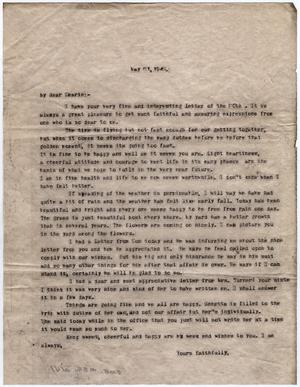 [Letter from Dr. Edwin D. Moten to Josephine Bramlette, May 21, 1942]