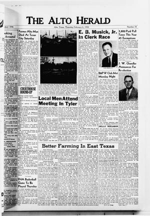 The Alto Herald (Alto, Tex.), No. 35, Ed. 1 Thursday, February 6, 1958