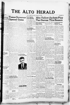 The Alto Herald (Alto, Tex.), No. 10, Ed. 1 Thursday, August 10, 1961