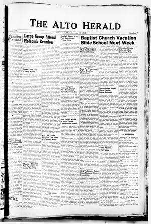 The Alto Herald (Alto, Tex.), No. 7, Ed. 1 Thursday, July 19, 1962