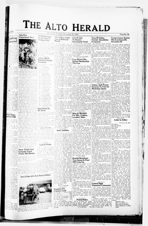Primary view of object titled 'The Alto Herald (Alto, Tex.), No. 26, Ed. 1 Thursday, November 29, 1962'.